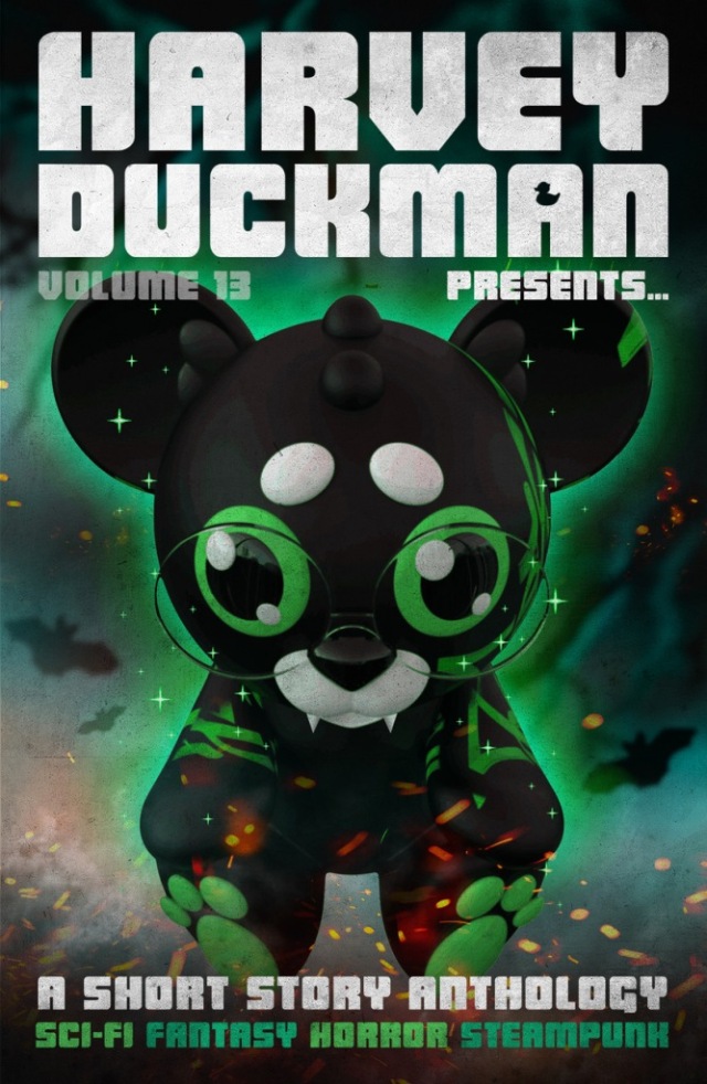 Cover art for Harvey Duckman Presents Volume 13 featuring a sinister Teddy bear